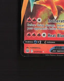 Charizard V 017/172 Brilliant Stars Ultra Rare Holo Pokemon Card LP+ - Image 5