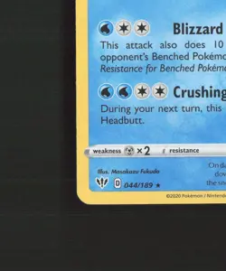 Galarian Darmanitan 044/189 Darkness Ablaze Cracked Ice Holo Pokemon Card NM - Image 5