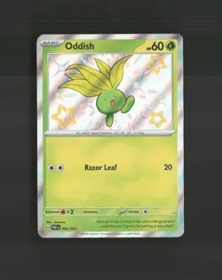 Oddish 092/091 Paldean Fates Shiny Rare Holo Pokemon Card NM - Image 1
