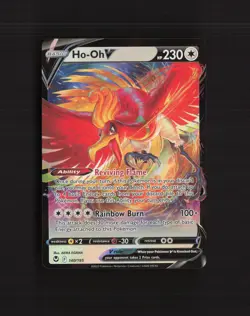 Ho-Oh V 140/195 Silver Tempest Ultra Rare Holo Pokemon Card NM - Image 1