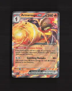 Armarouge ex 027/182 Paradox Rift Ultra Rare Holo Pokemon Card NM - Image 1