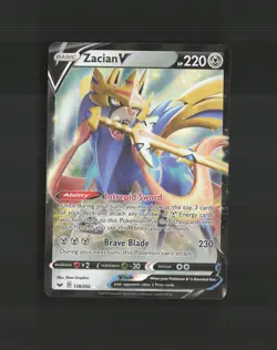 Zacian V 138/202 Sword & Shield Ultra Rare Holo Pokemon Card NM - Image 1