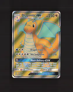 Dragonite GX 229/236 Unified Minds Full Art Ultra Rare Holo Pokemon Card LP+ - Image 1