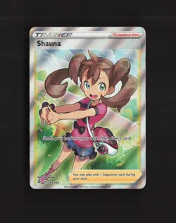 Shauna 263/264 Fusion Strike Full Art Ultra Rare Holo Pokemon Card NM - Image 1