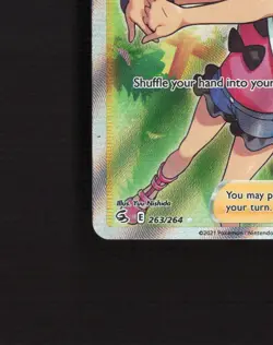 Shauna 263/264 Fusion Strike Full Art Ultra Rare Holo Pokemon Card NM - Image 5