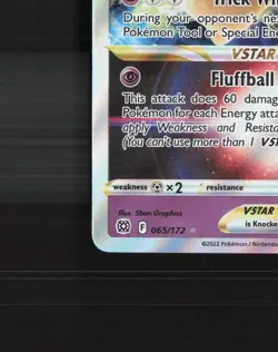 Whimsicott VSTAR 065/172 Brilliant Stars Ultra Rare Holo Pokemon Card NM - Image 5