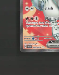 Reshiram ex 158/086 White Flare Full Art Ultra Rare Holo Pokemon Card NM - Image 5