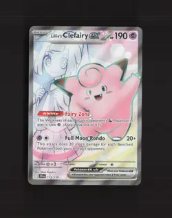 Lillie's Clefairy ex 173/159 Journey Together Full Art Pokemon Card LP+ - Image 1