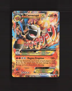 Mega M Camerupt EX XY198 XY Promos Black Star Promo Holo Pokemon Card LP+ - Image 1
