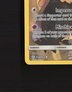 Mimikyu 245/236 Cosmic Eclipse Full Art Secret Rare Holo Pokemon Card LP - Image 5