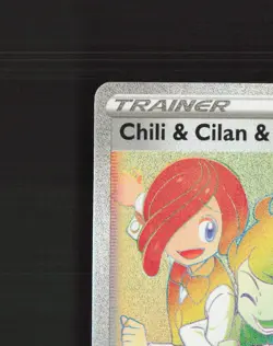 Chili & Cilan & Cress 273/264 Fusion Strike Secret Rare Holo Pokemon Card NM - Image 3