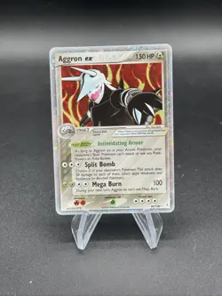 Pokemon TCG Aggron EX Crystal Guardians Holo Card 89/100 Rare Near Mint - Image 1