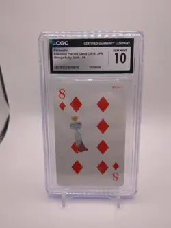 2015 Pokemon Playing Card OMEGA Ruby Deck 8 of Diamonds CGC 10 Chimecho - Image 2