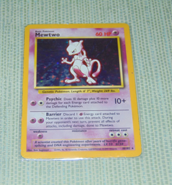 Pokemon Card Mewtwo Holo 10/102 Trading Card TCG Vintage 1999 - Image 1