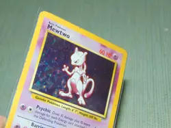 Pokemon Card Mewtwo Holo 10/102 Trading Card TCG Vintage 1999 - Image 3