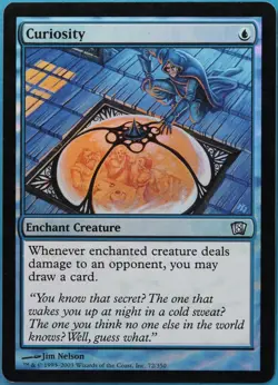 Curiosity FOIL 8th Edition PLD Blue Uncommon MAGIC CARD (ID# 516386) ABUGames - Image 1