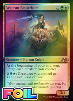 x1 Veteran Beastrider DFT Aetherdrift MTG 226 FOIL UNCOMMON M/NM 1x - Image 1