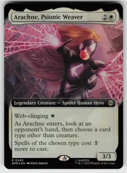 Arachne, Psionic Weaver Foil (Extended Art) Marvel's Spider-Man 245 R NM MTG - Image 1