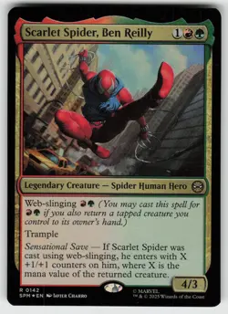Scarlet Spider, Ben Reilly Foil Marvel's Spider-Man 142 R NM MTG - Image 1