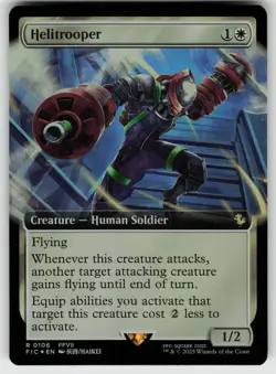 Helitrooper (Extended Art) Foil Commander: FINAL FANTASY 106 R LP MTG - Image 1
