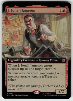 J. Jonah Jameson (Extended Art) Foil Marvel's Spider-Man 261 R LP MTG - Image 1