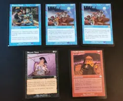 Lot MTG Rhystic Study Overburden x2 RhysticTutor COP Opalescence Academy Rector - Image 1