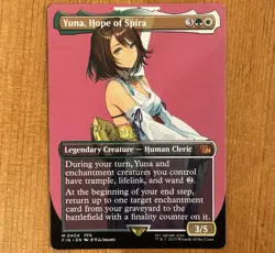 Yuna Hope of Spira, M 0404, NM Borderless Full Art, MTG Final Fantasy FFX FIN - Image 1