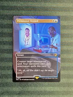 Permission Denied Borderless R 0017 Jurassic World Collection REX MTG NM - Image 1