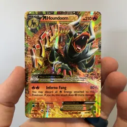 Pokemon TCG MEGA Houndoom EX 22/162 Breakthrough Full Art Ultra Rare NEAR MINT - Image 1