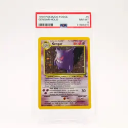 Gengar - 5/62 PSA 8 Fossil Unlimited Holo Rare Pokemon - NM/MINT - Image 1