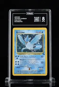 Pokemon TCG Articuno Fossil 2/62 Holo Rare 1999 Wizards TAG 8 Graded 2nd Overall - Image 1