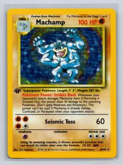 Machamp 8/102 Holo Rare Deck Exclusives Pokemon 1st Edition Holo Near Mint - Image 2