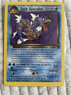Dark Gyarados 25/82 Team Rocket Unlimited MP Pokemon - Image 1