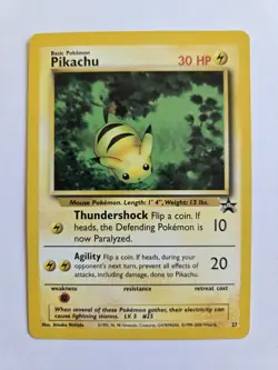 Pikachu Black Star Promo #27 Non-holo Pokemon TCG Card Nintendo 2000 - Image 1