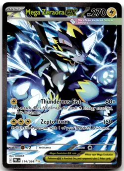 Mega Zeraora ex 114/084 Holo Special Illustration Rare Pitch Black Near Mint - Image 1