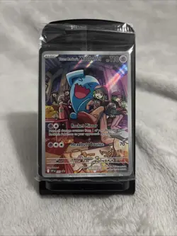 Team Rocket's Wobbuffet SVP 203 Full Art Promo Sealed Pokemon TCG Card - Image 1