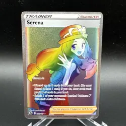 Pokemon TCG Serena 207/195 Sword & Shield Silver Tempest Holo Rainbow Rare NM - Image 1