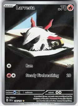 Larvesta 196/191 Illustration Rare Surging Sparks Pokemon Holo - Image 1