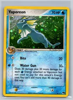 Vaporeon 6/17 Rare POP Series 3 Pokemon Holo Lightly Played - Image 1