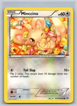 Minccino RC18/RC25 Holo Legendary Treasures: Radiant Collection Pokemon NM - Image 1