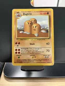 Dugtrio Base Set 19/102 Regular Non-Holo Pokemon Rare Card 1999 MP - Image 1