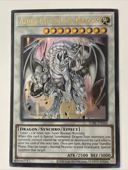 Yugioh Azure-Eyes Silver Dragon SDBE-EN040 Ultra Rare - Image 1