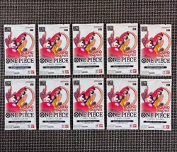 Round 1 One Piece Card Game Promo ENGLISH Set of 10 Packs SEALED Round1 IN-HAND - Image 1
