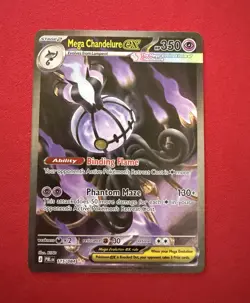 Nintendo Pokemon TCG Mega Chandelure EX 115/084 pitch black Holo Ultra Rare - Image 1