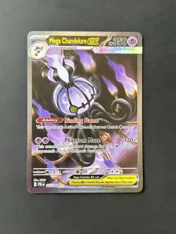 Pokemon TCG Pitch Black Mega Chandelure EX 115/084 SIR Pack Fresh Mint - Image 1