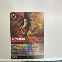 Disney Lorcana Captain Hook - Master Swordsman Enchanted 214/204 Foil - Image 1
