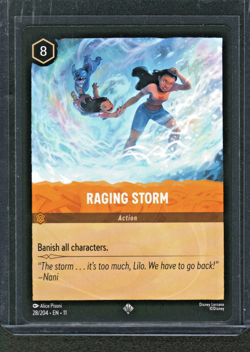 Raging Storm 28/204 Super Rare Winterspell Disney Lorcana - Image 1