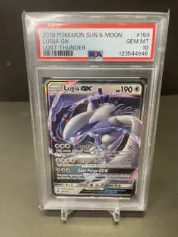 2018 Pokemon Sun & Moon Lost Thunder #159 Lugia GX PSA 10 Gem Mint - Image 1