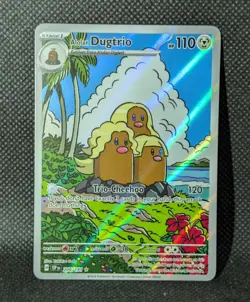 Pokemon TCG Surging Sparks Alolan Dugtrio Card 208/191 Illustration Rare NM - Image 1