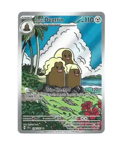 Alolan Dugtrio – 208/191 – Illustration Rare – Surging Sparks – Pokemon TCG – NM - Image 1